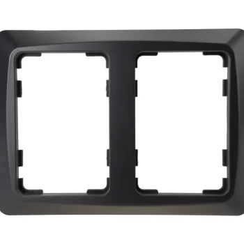 Harju Hiili Sähköasennustarvikkeet-Peitelevy 2-os (85x55) Musta HIILI