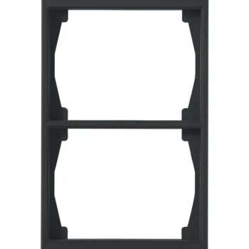 Abb Sähköasennustarvikkeet-Peitelevy Impressivo 2-os 100 Mm Matta Musta