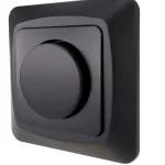 Harju Hiili Sähköasennustarvikkeet-Peitelevy Himmentimelle 96315 Musta HIILI