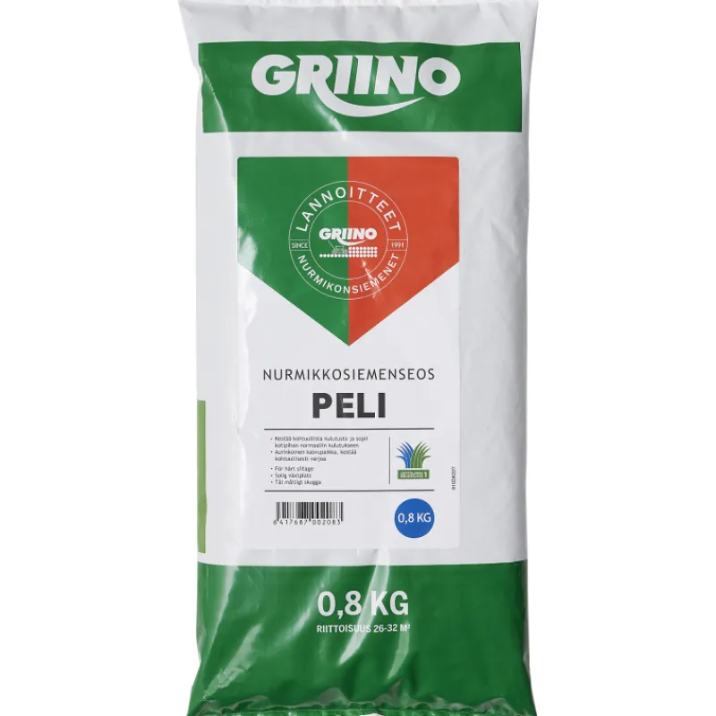 pelinurmikon-siemen-griino-08-QlgAPqto-0.webp Griino Kasvien Ja Nurmikonsiemenet-Pelinurmikon Siemen 0,8 Kg