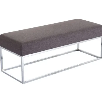 Chic Home Pienkalusteet-Penkki Collection 114 X 44 X 42 Cm, Kangasverhoilulla, Tummanharmaa