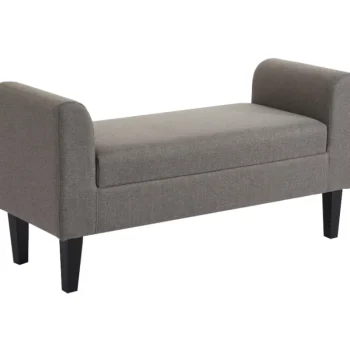 Chic Home Pienkalusteet-Penkki Collection 115 X 44 X 58 Cm, Kangasverhoilu, Vaaleanharmaa