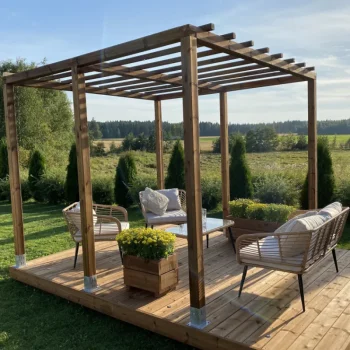 Patio Terassit Pihan Rakennusmateriaalit-Pergola 3x3m, Kestopuu