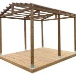Patio Terassit Pihan Rakennusmateriaalit-Pergola 3x4 Harjakattoinen, Kestopuu