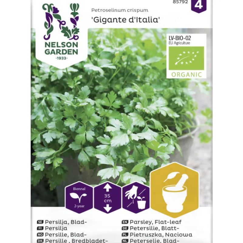 persilja-siemen-nelson-garden-NYIULEFr-0.webp Nelson Garden Basic Kasvien Ja Nurmikonsiemenet-Persilja Siemen Sileälehtinen Giga.d'Italia Organic