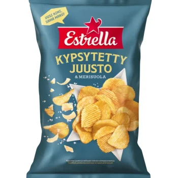 Estrella Sipsit^Perunalastu 275 G Kypsytetty Juusto & Merisuola