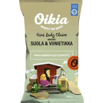 Oikia Sipsit^Perunalastu 100 G Fiini Lady Claire Suola-viinietikka
