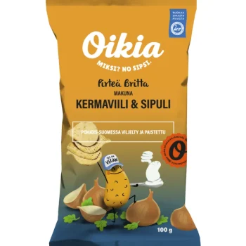 Oikia Sipsit^Perunalastu 100 G Pirteä Britta Kermaviili & Sipuli