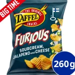 Taffel Sipsit^Perunalastu 260 G Furious Sourcream Chili Jalapeno & Cheese