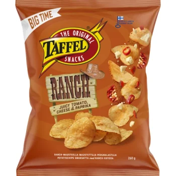 Taffel Sipsit^Perunalastu 260 G Ranch Maustettu Sipsi