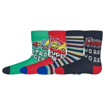 Peuhu Lasten Sukat Ja Sukkahousut-Pienten Lasten Sukat Työautot 4 Pr/pkt