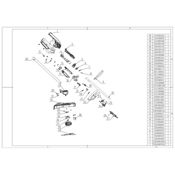 Raivaussahat Ja Tarvikkeet-Piirilevy Brücke LTC40 Akkuruohoraivuri 2in1