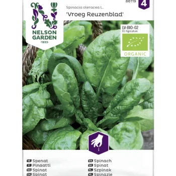 Nelson Garden Basic Kasvien Ja Nurmikonsiemenet-Pinaatti Siemen Vroeg Reuzenblad Organic