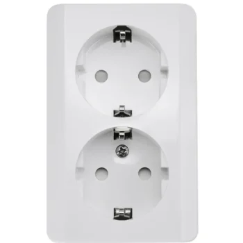 Harju Sähköasennustarvikkeet-Pistorasia  2-osainen Maadoitettu Pinta