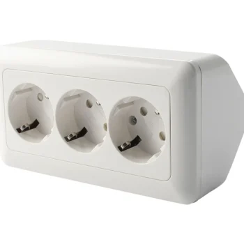 Egant Sähköasennustarvikkeet-Pistorasia 3-osainen Kulma