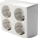 Egant Sähköasennustarvikkeet-Pistorasia 4-osainen, Maadoitettu