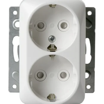Abb Sähköasennustarvikkeet-Pistorasia Jussi 2-osainen Uppo Maadoitettu KL302EUC
