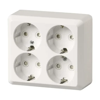 Abb Sähköasennustarvikkeet-Pistorasia Jussi Pinta 4-os 404EAP