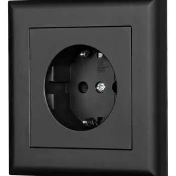 Egant Sähköasennustarvikkeet-Pistorasia Fjord Uppo Maadoitettu Musta