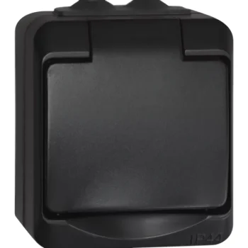 Egant Sähköasennustarvikkeet-Pistorasia IP44 Musta