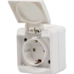 Egant Sähköasennustarvikkeet^Pistorasia IP44 Valkoinen
