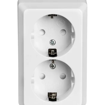 Egant Sähköasennustarvikkeet-Pistorasia Pinta 2-osainen Maadoitettu Pikaliitos