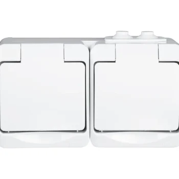 Egant Sähköasennustarvikkeet-Pistorasia Pinta 2 Osainen Roiskesuojattu Pikaliitos