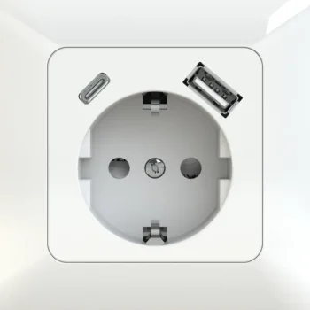 Egant Sähköasennustarvikkeet-Pistorasia Schuko + USB A+C