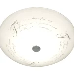 Aneta Lighting Sisävalaisimet-Plafondi Skrift 34 Cm, Valkoinen/teräs