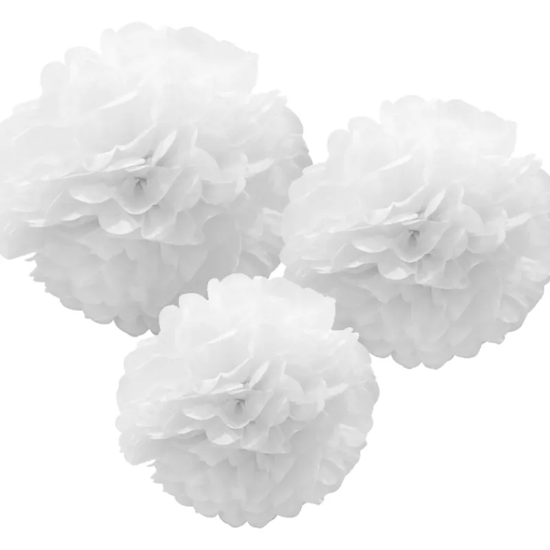 pom-pom-koriste-lets-party-3-DJdEtmwP-0.webp Let's Party Teemajuhlat-Pom Pom -koriste 3 Kpl Valkoinen