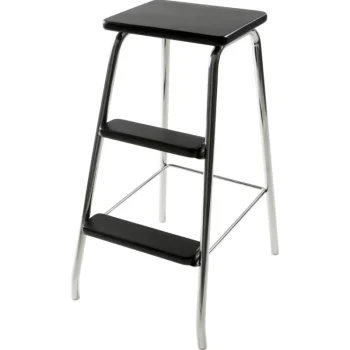 Tikkaat, Postilaatikot Ja Nokkakärryt-Porrasjakkara LM183 Kromi/musta