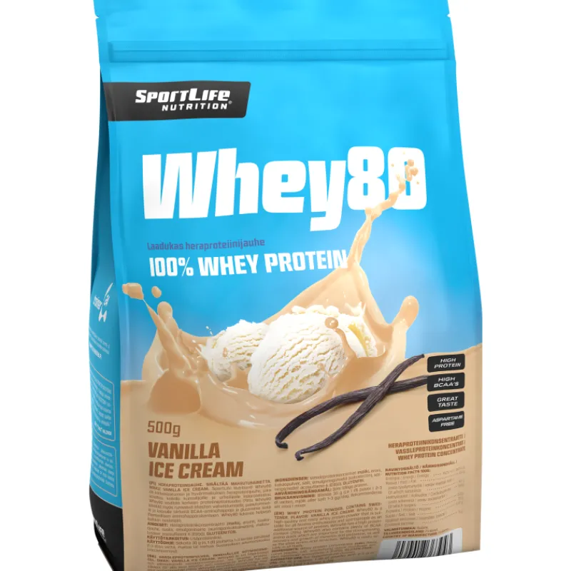proteiinijauhe-sportlife-500-g-FTzYQbQB-0.webp Sportlife Urheiluravinteet Ja Valmisteet^Proteiinijauhe 500 G Whey80 Vanilla Ice Cream