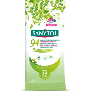 Sanytol Kodin Puhdistusaineet Ja Ilmanraikastimet^Puhdistus- Ja Desifiointipyyhe 72 Kpl Vege