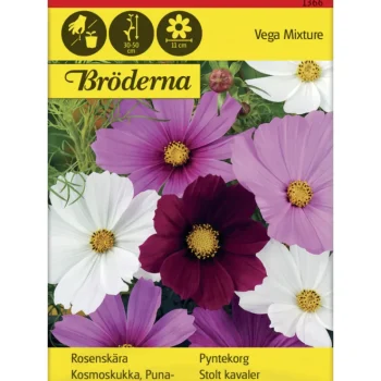Bröderna Nelsons Kasvien Ja Nurmikonsiemenet-Punakosmoskukka Vega Mixture Siemen