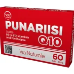 Via Naturale Terveysravinteet Ja -valmisteet^Punariisi Q10 60 Kpl