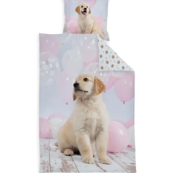 Vuodevaatteet-Pussilakanasetti 150 X 210 Cm Ilmapallokoira