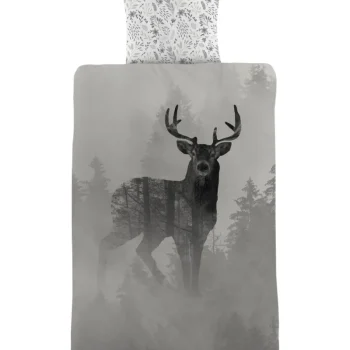 Vuodevaatteet-Pussilakanasetti 150 X 210 Cm Peura Ja Sarvet