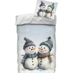 Skybrands Vuodevaatteet-Pussilakanasetti 150 X 210 Cm Lumiukot