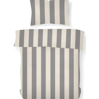 Kotikulta Vuodevaatteet-Pussilakanasetti 150 X 210 Cm Block Stripe Harmaa
