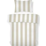 Kotikulta Vuodevaatteet-Pussilakanasetti 150 X 210 Cm Block Stripe Beige