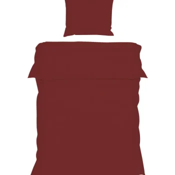 Kotikulta Selected Vuodevaatteet-Pussilakanasetti 150 X 210 Cm Raita Puuvillasatiini Punainen