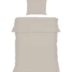 Kotikulta Selected Vuodevaatteet-Pussilakanasetti 150 X 210 Cm Raita Puuvillasatiini Beige