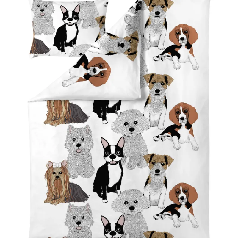 pussilakanasetti-vallila-150-x-yXvOtybK-0.webp Vallila Vuodevaatteet-Pussilakanasetti 150 X 210 Cm Doggies Valkoinen