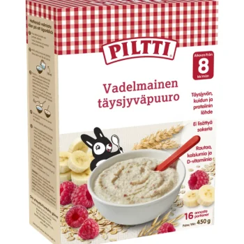 Piltti Lasten Puurot^Puurojauhe 450 G Vadelmainen 8 Kk