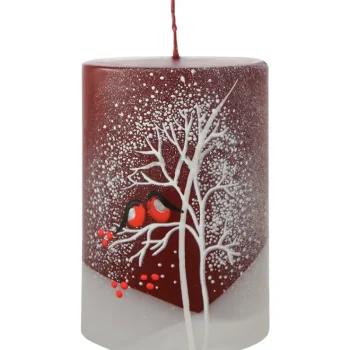 Kotikulta Kynttilänjalat Ja Kynttilät-Pöytäkynttilä 10 Cm Punatulkku