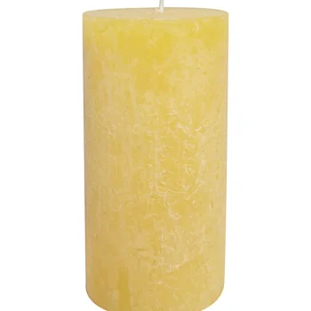Kotikulta Kynttilänjalat Ja Kynttilät-Pöytäkynttilä 6,8 X 13 Cm Rustic Keltainen