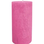 Kotikulta Kynttilänjalat Ja Kynttilät-Pöytäkynttilä 6,8 X 13 Cm Rustic Pinkki