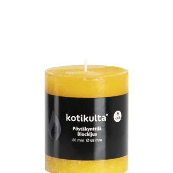 Kotikulta Kynttilänjalat Ja Kynttilät-Pöytäkynttilä 68 X 80 Mm Rustic Okra