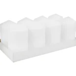 Kotikulta Kynttilänjalat Ja Kynttilät-Pöytäkynttilä 8 Kpl 5 X 7 Cm Valkoinen