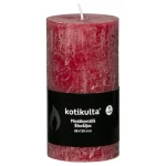 Kotikulta Kynttilänjalat Ja Kynttilät-Pöytäkynttilä Rustic 13 X 6,8 Cm Viininpunainen